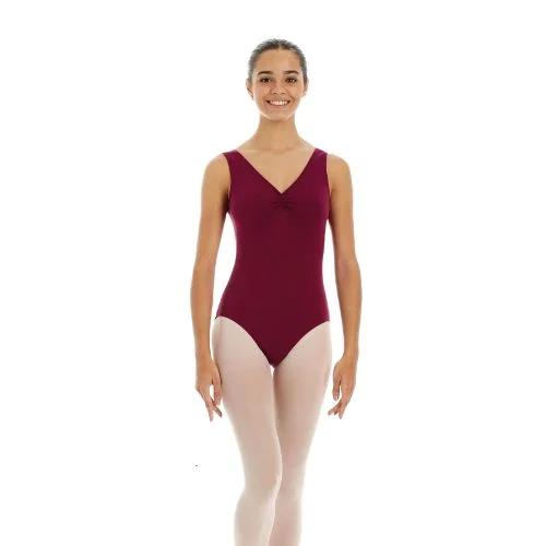 Maillot tirante ancho color granate Intermezzo