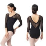 maillot manga 3/4 transparente