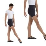 pantalón corto hombre negro de danza