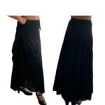 falda negra ensayo con godes