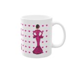 taza ceramica flamenca vestido en rosa