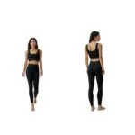 Conjunto deportivo modelo Yami de la marca Born Living Yoga en color negro