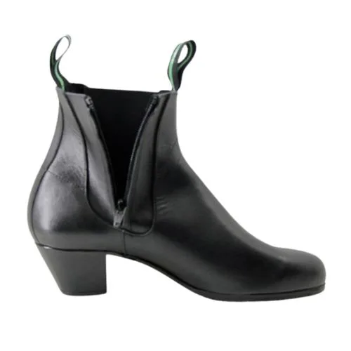 Bota flamenco de hombre con cremallera sin clavos
