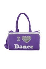 Bolsa de Danza con texto I Love Dance de la marca Bloch en color morado