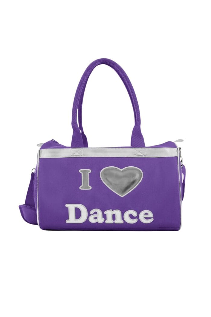 Bolsa de Danza con texto I Love Dance de la marca Bloch en color morado