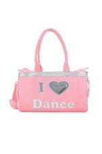 Bolsa de Danza con texto I Love Dance de la marca Bloch en color rosa