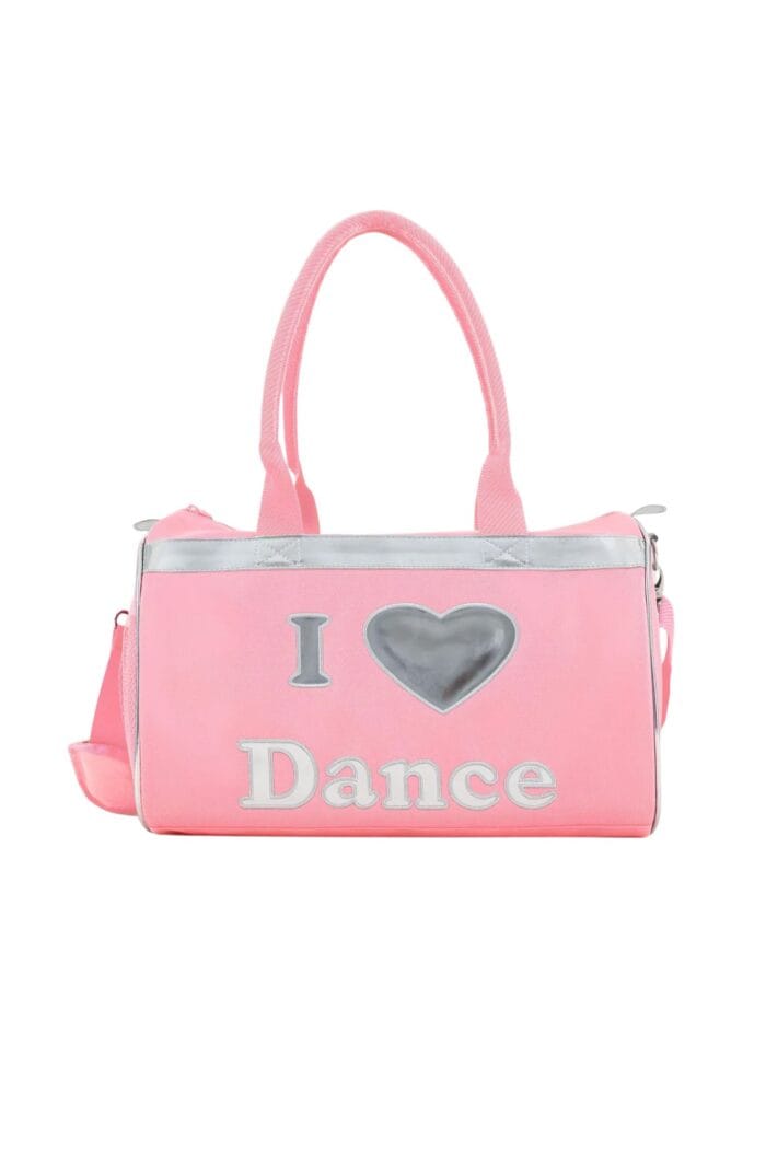 Bolsa de Danza con texto I Love Dance de la marca Bloch en color rosa