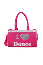 Bolsa de Danza con texto I Love Dance de la marca Bloch en color fucsia