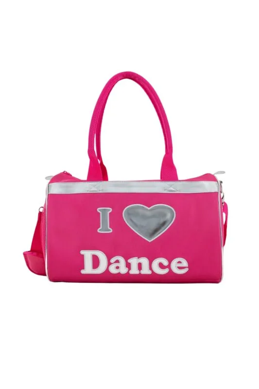 Bolsa de Danza con texto I Love Dance de la marca Bloch en color fucsia