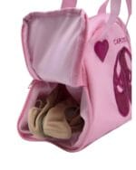 Bolsa de Danza Capezio rosa con zapatillas de ballet de lentejuelas