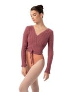 Chaqueta rosa empolvado Intermezzo cruzada