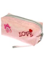 Neceser rosa con zapatilla bailarina de lentejuelas