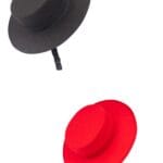 Sombrero cordobés de baile en color rojo y negro