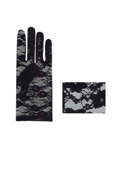 Guantes de encaje para mantilla en color negro