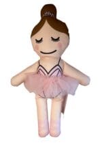 Muñeca de peluche de bailarina con tutú en color rosa