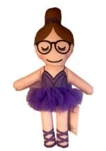 Muñeca de peluche de bailarina con tutú en color morado